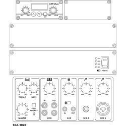 Portable amplifier system Monacor TXA-1020