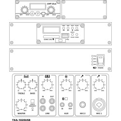 Portable amplifier system Monacor TXA-1020USB