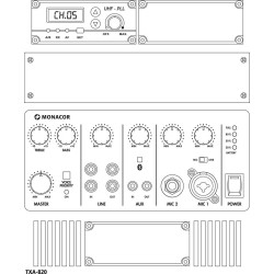Portable amplifier system Monacor TXA-820