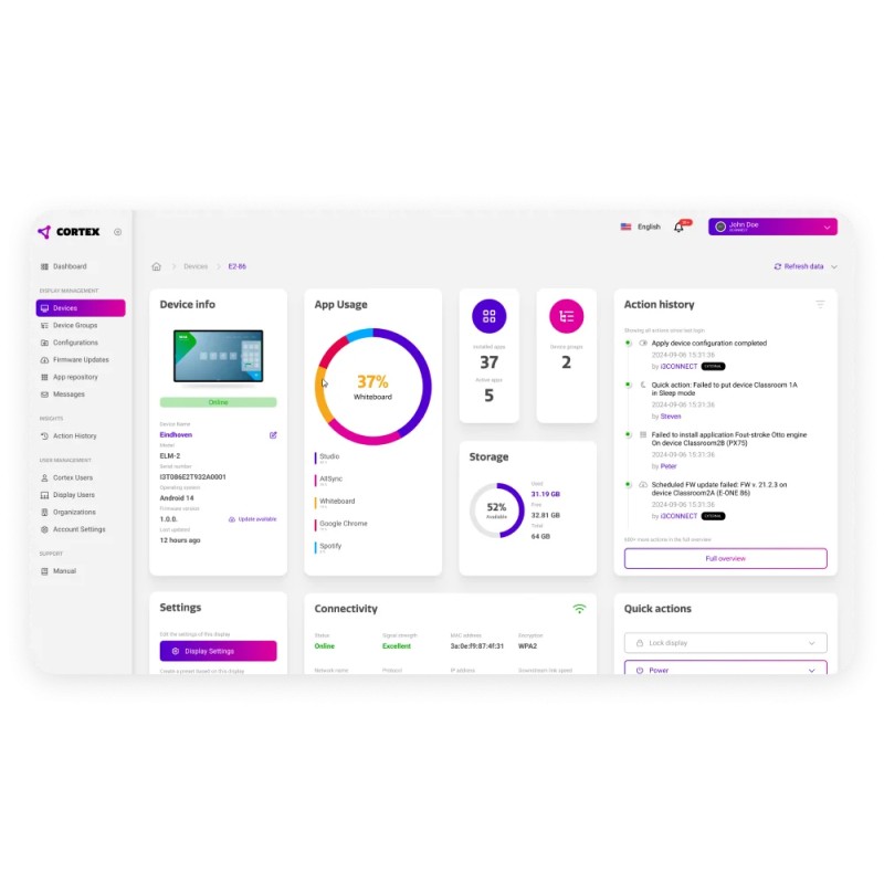 i3CONNECT Cortex remote display management software