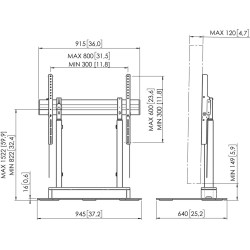 RISE 4105 Motorized Display Lift Floor Stand