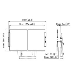 RISE whiteboard set for RISE motorized floor/wall stand